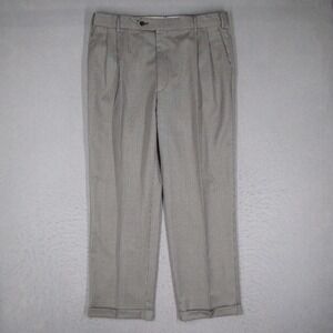Enzo Mantovani Reda Super 110s Wool Pleated Dress Pants Mens 36x30 Grey Italy